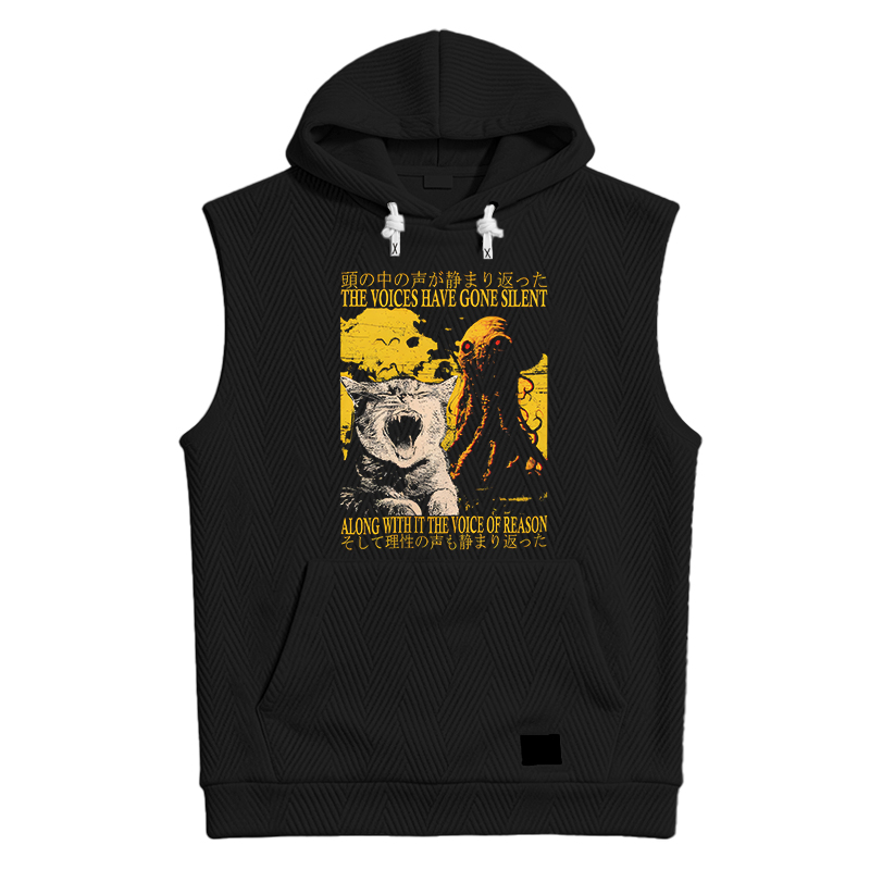 Modecanvas The Voices Have Gone Silent Cat Funny Hooded Tank