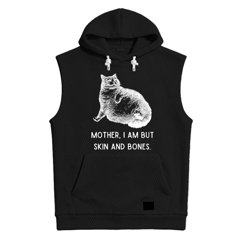 Modecanvas Skin & Bones Cat Hooded Tank