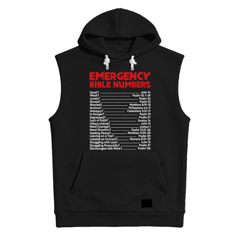 Modecanvas Bible Emergency Numbers Hooded Tank