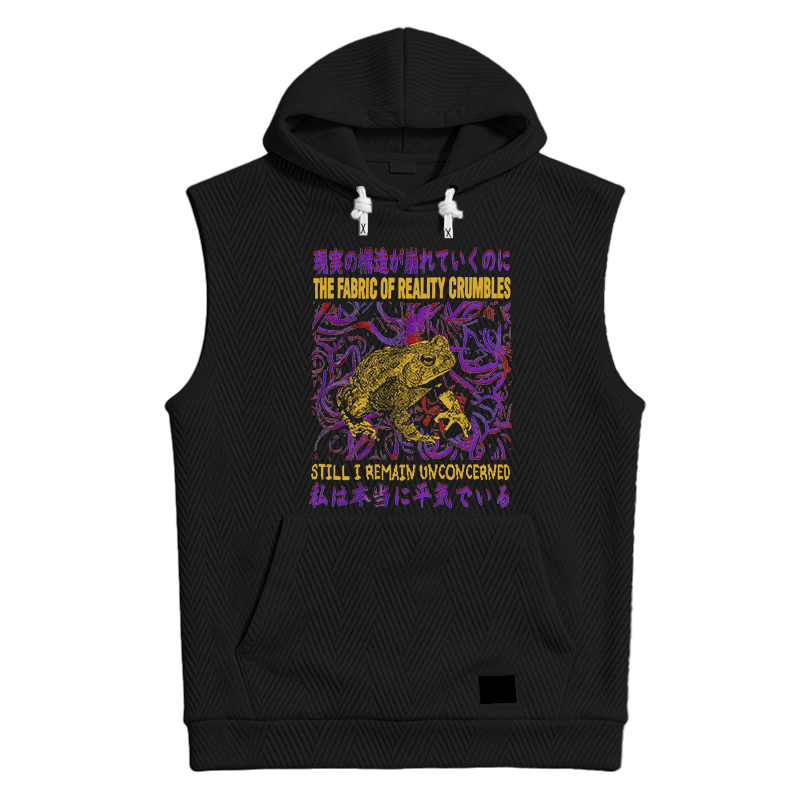 Modecanvas Fabric of Reality Crumbles Still I Remain Unconcerned Hooded Tank