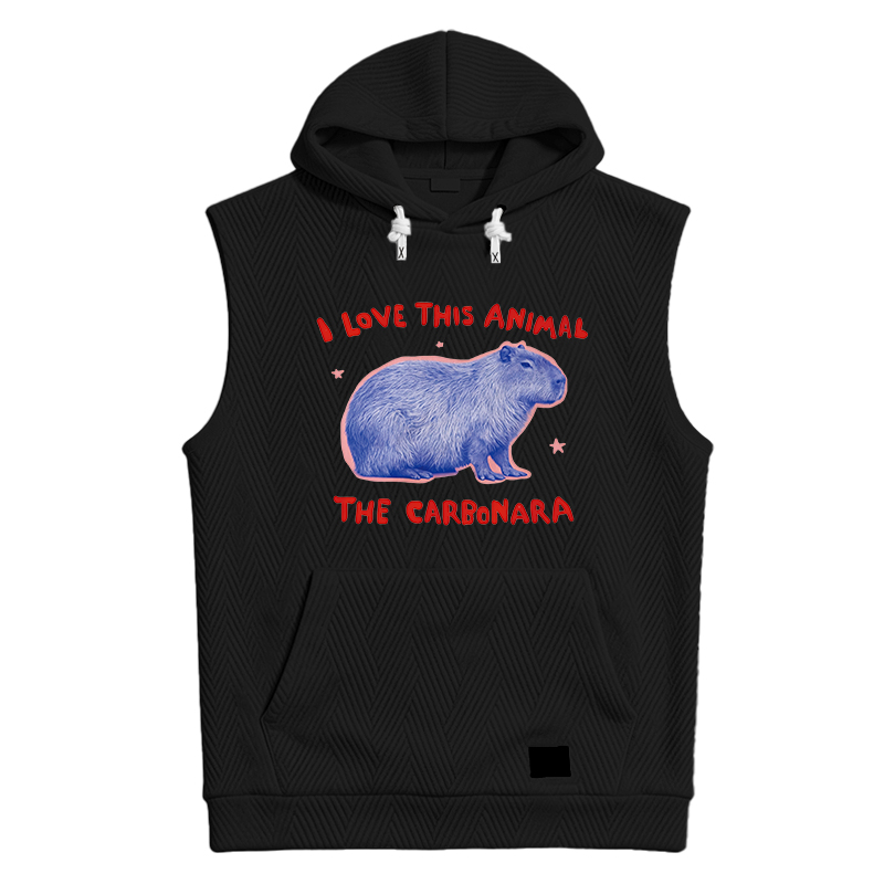 Modecanvas I Love This Animal The Carbonara Hooded Tank