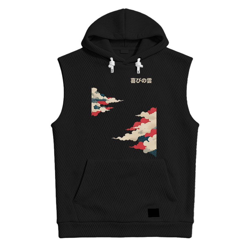 Modecanvas Japanese Clouds Hooded Tank