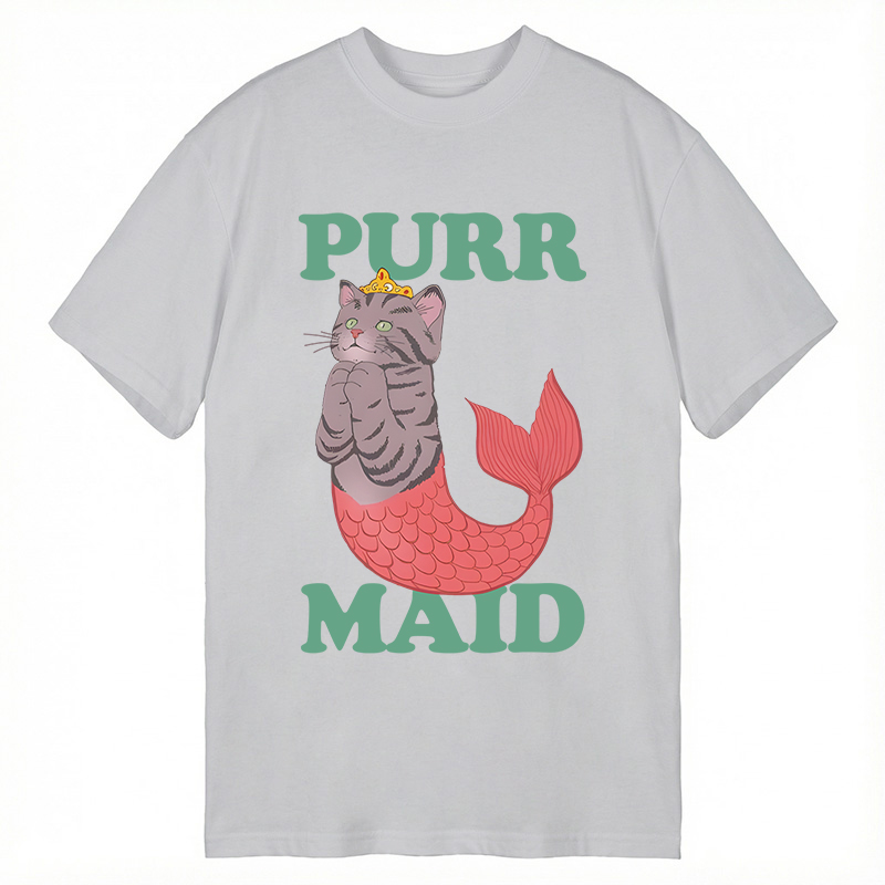 Modecanvas Purr Maid DTG Printing Classic T-Shirt-modecanvas