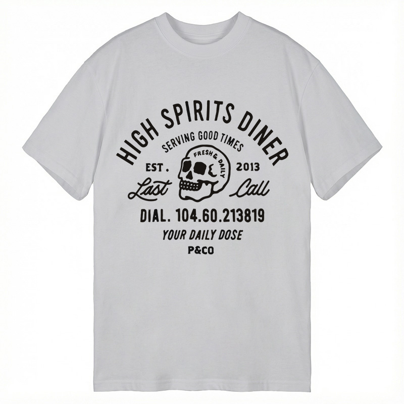 Modecanvas High Spirits Diner DTG Printing Classic T-Shirt-modecanvas
