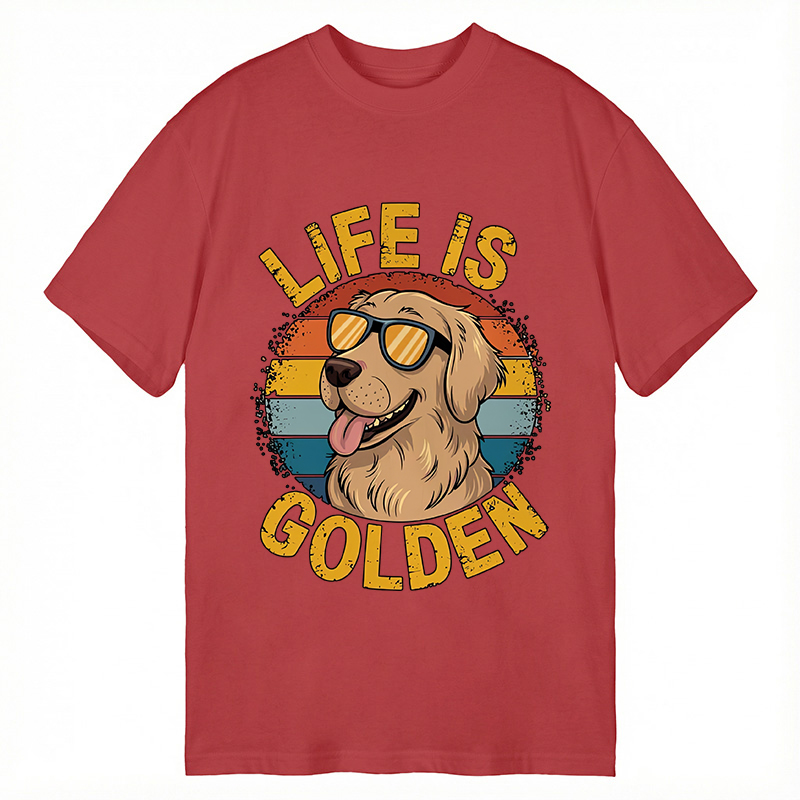 Modecanvas Golden Retriever DTG Printing Classic T-Shirt-modecanvas