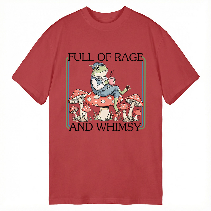 Modecanvas Full Of Rage and Whimsy Frog DTG Printing Classic T-Shirt-modecanvas