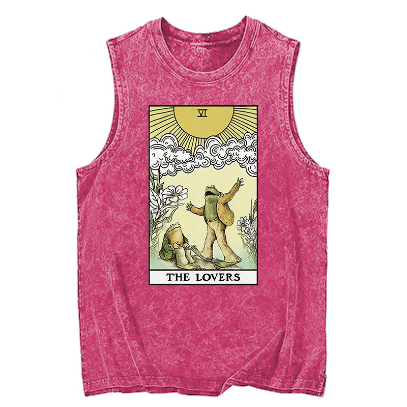 Modecanvas The Lovers DTG Printing Washed Tank-modecanvas
