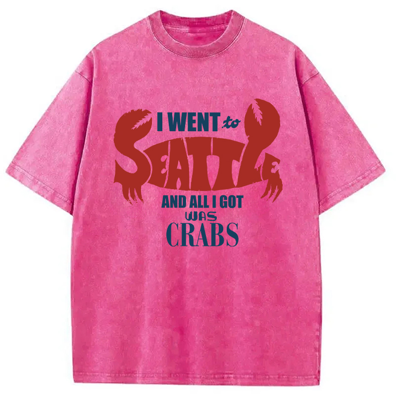 Modecanvas Seattle Crabs DTG Printing Washed T-Shirt