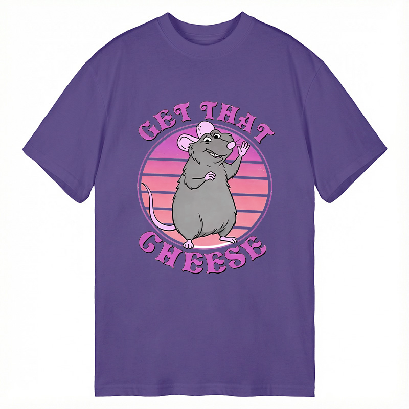 Modecanvas Get That Cheese Funny Rat DTG Printing Classic T-Shirt-modecanvas