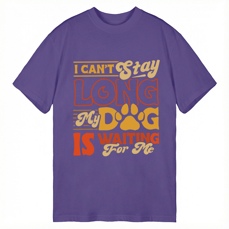 Modecanvas Dog Is Waiting For Me Funny DTG Printing Classic T-Shirt-modecanvas