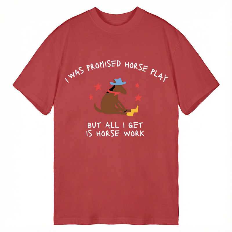 Modecanvas I Was Promised Horse Play Funny Horse DTG Printing Classic T-Shirt-modecanvas