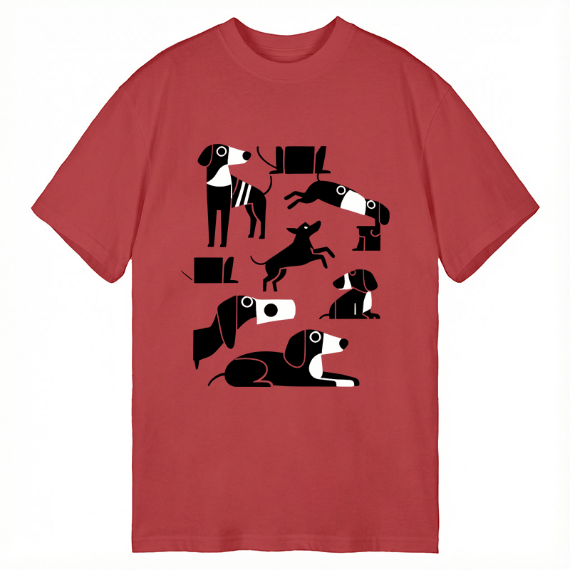 Modecanvas Dachshund Dilemma DTG Printing Classic T-Shirt-modecanvas