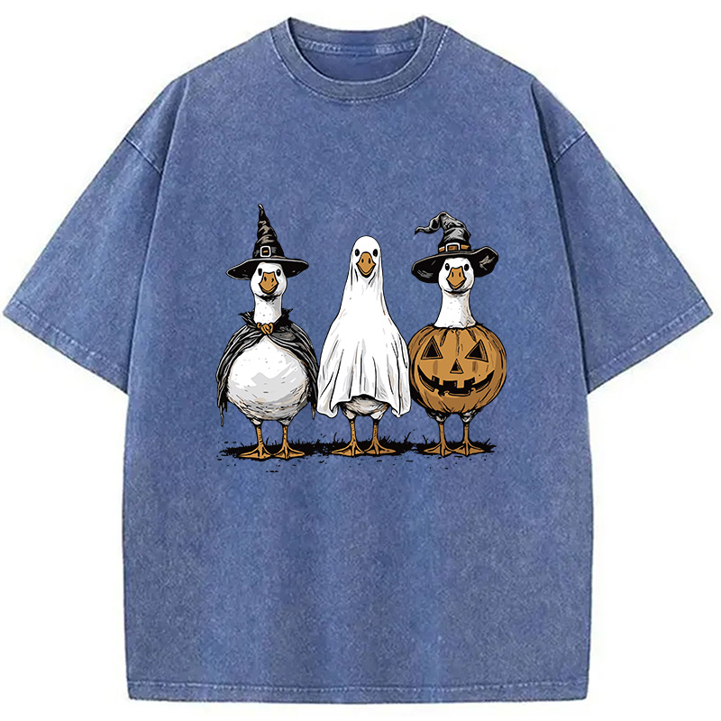 Modecanvas Halloween Goose Washed T-Shirt