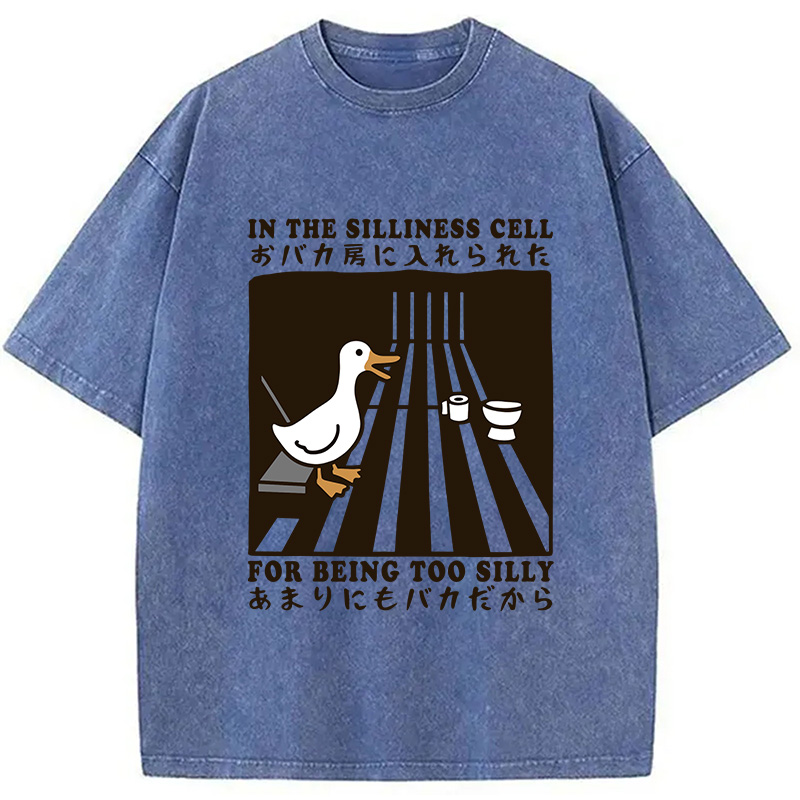 Modecanvas Silly Goose In The Silliness Cell Washed T-Shirt