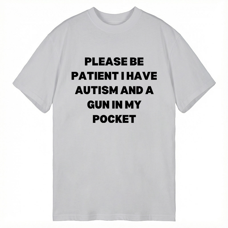Modecanvas A Gun in My Pocket DTG Printing Classic T-Shirt-modecanvas