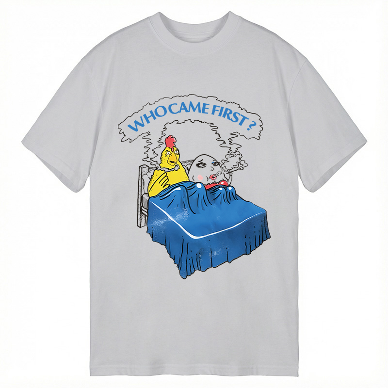 Modecanvas Who Came First DTG Printing Classic T-Shirt-modecanvas