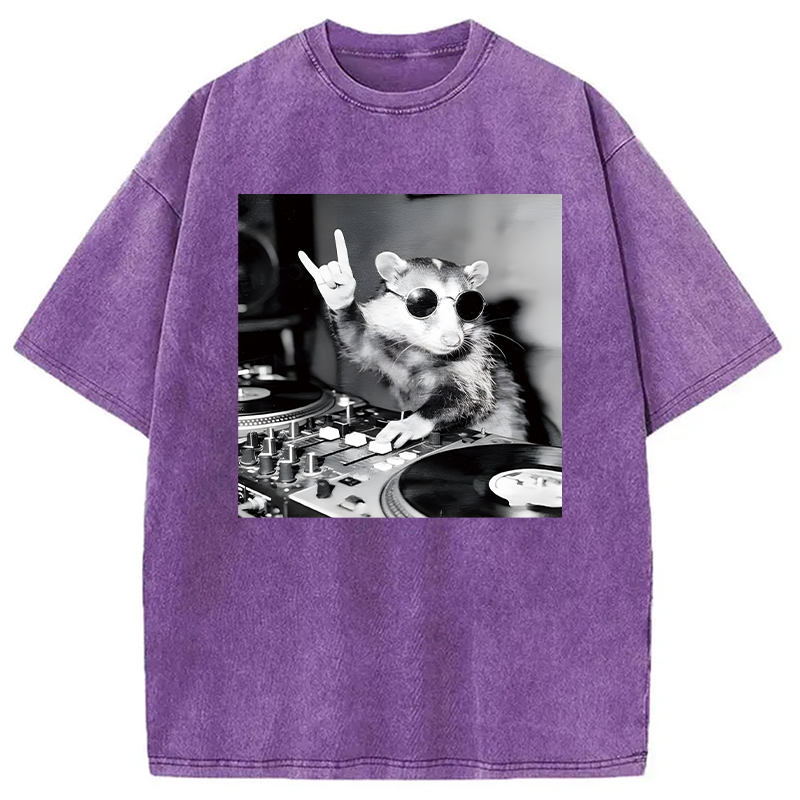 Modecanvas DJ Possum DTG Printing Washed T-Shirt