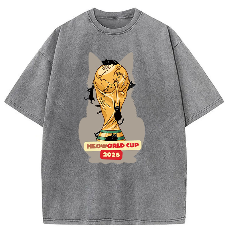 Modecanvas Meoworld Cup 2026 DTG Printing Washed T-Shirt