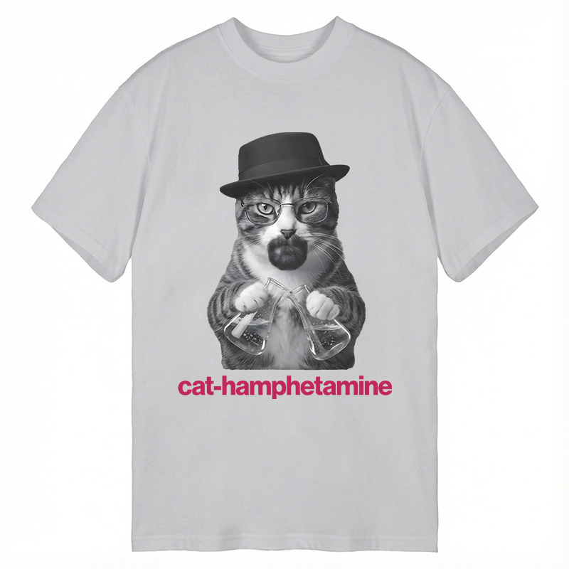 Modecanvas Breaking Bad Inspired Cat DTG Printing Classic T-Shirt-modecanvas