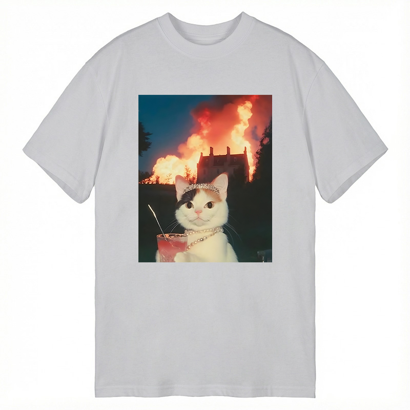 Modecanvas Chill Cat Meme DTG Printing Classic T-Shirt-modecanvas