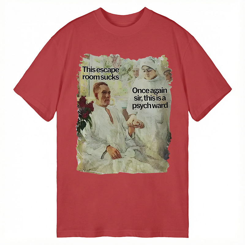 Modecanvas This Escape Room Sucks GenZ Meme DTG Printing Classic T-Shirt-modecanvas