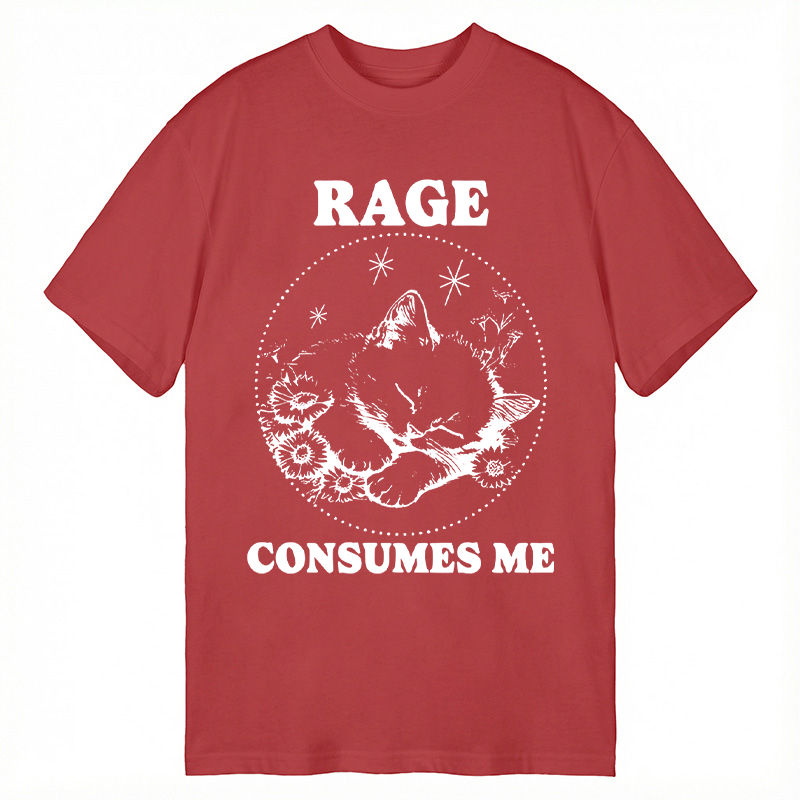 Modecanvas Rage Consumes Me Kitten DTG Printing Classic T-Shirt-modecanvas