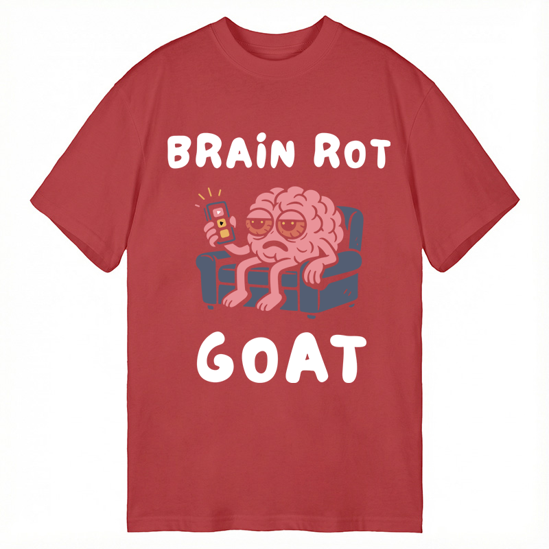 Modecanvas Brain Rot GOAT DTG Printing Classic T-Shirt-modecanvas