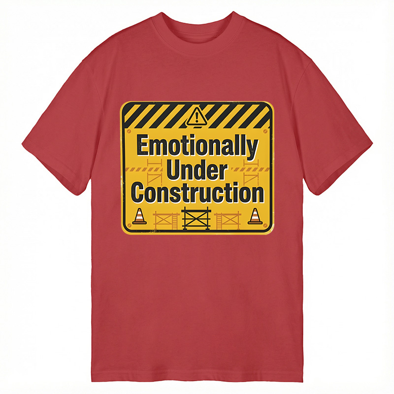 Modecanvas Emotionally Under Construction DTG Printing Classic T-Shirt-modecanvas