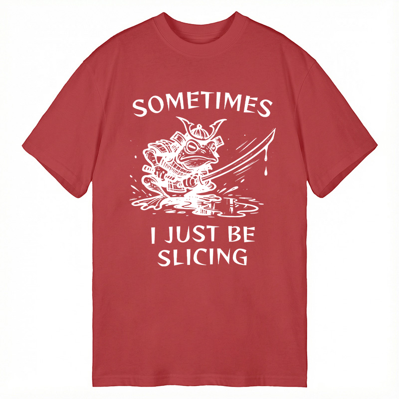 Modecanvas Sometimes I Just Be Slicing Frog DTG Printing Classic T-Shirt-modecanvas