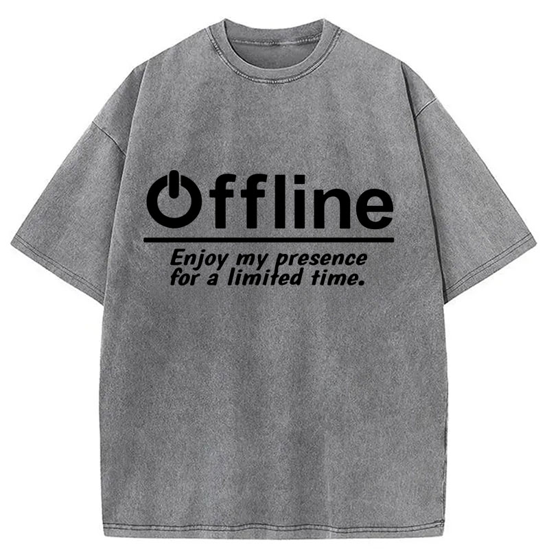 Modecanvas Offline Gamer DTG Printing Washed T-Shirt