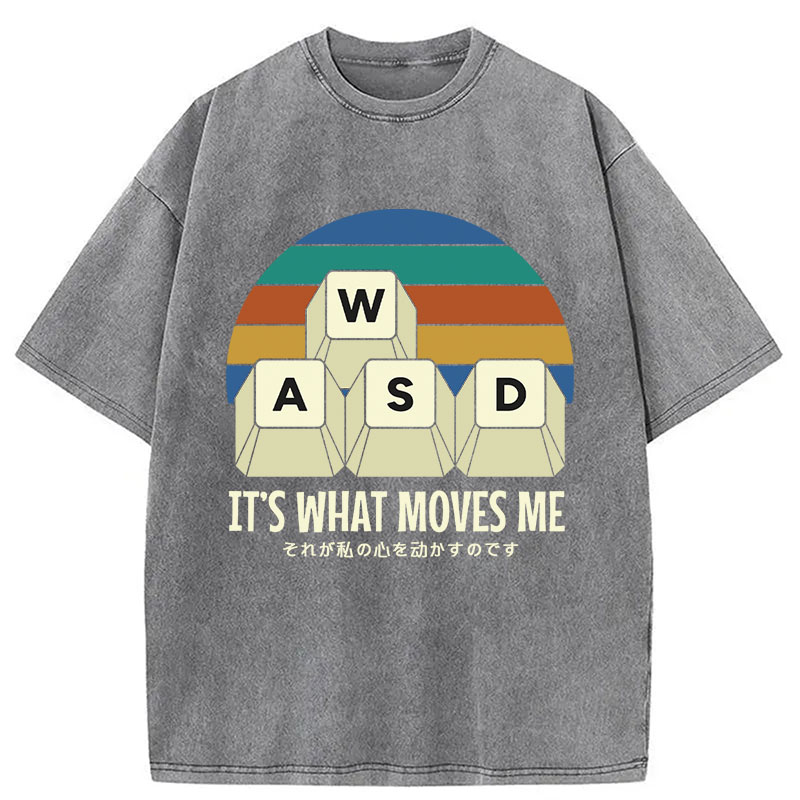 Modecanvas WASD PC Gamer DTG Printing Washed T-Shirt