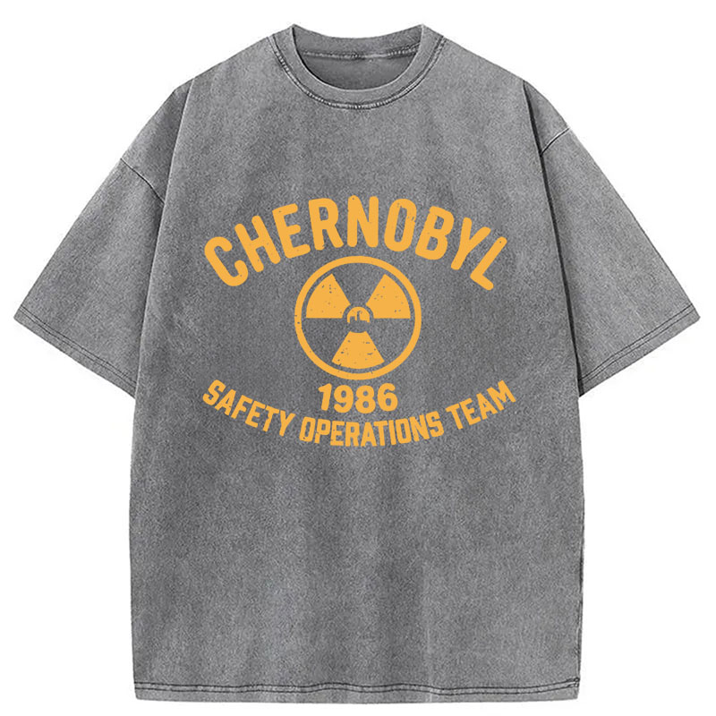 Modecanvas Chernobyl 1986 DTG Printing Washed T-Shirt