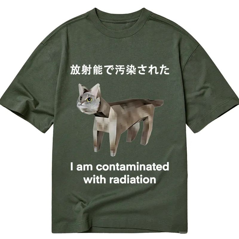 Modecanvas Cat Contaminated By Radiation DTG Printing Classic T-Shirt-modecanvas