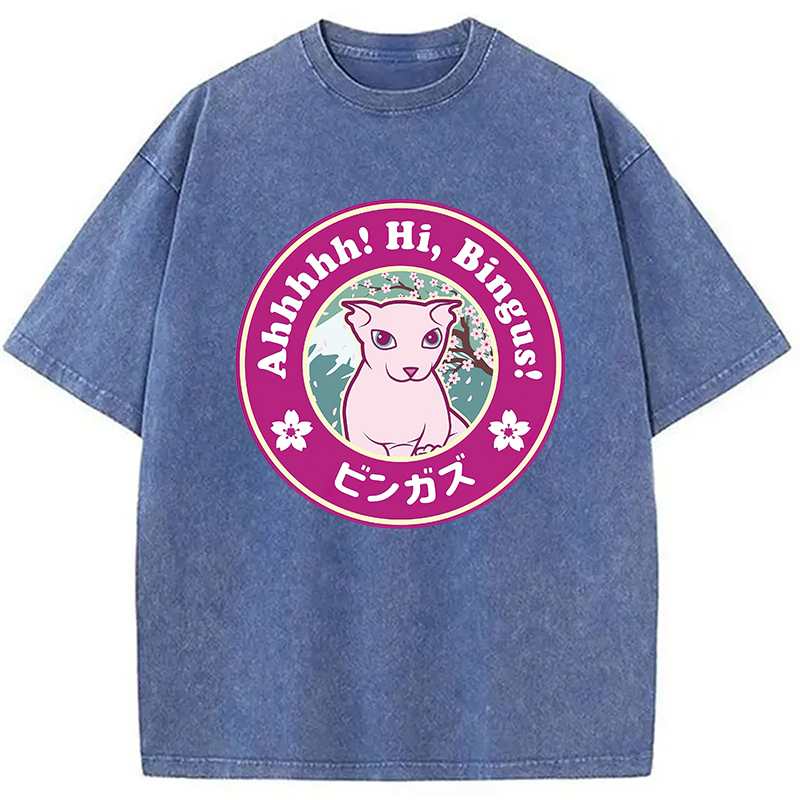 Modecanvas Kawaii Hi Bingus Washed T-Shirt