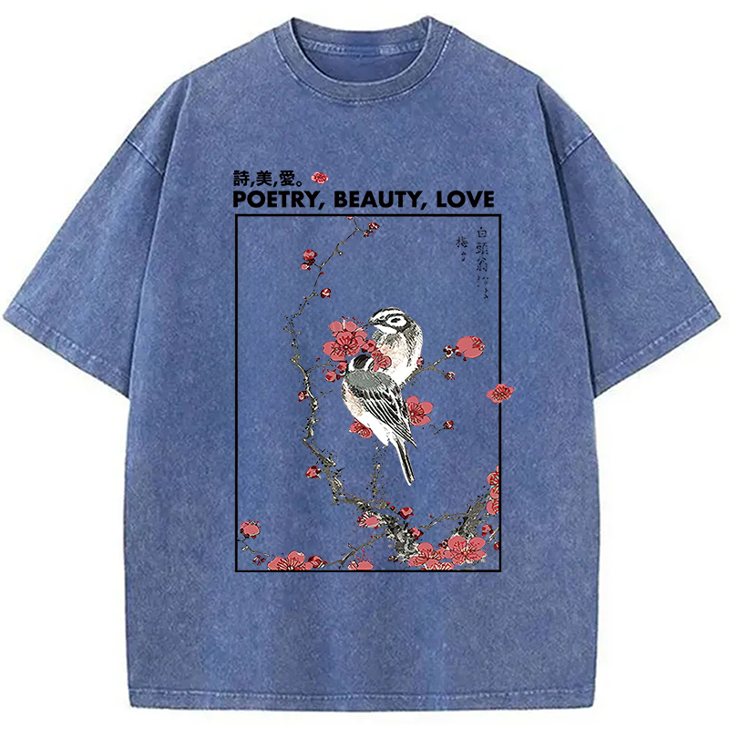 Modecanvas Japanese Ink Painting Washed T-Shirt