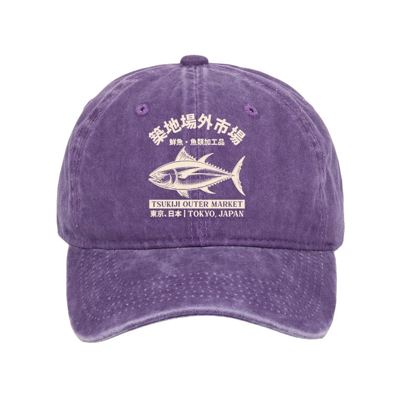 Modecanvas Japan Tsukiji Fish Market Washed Cap-modecanvas