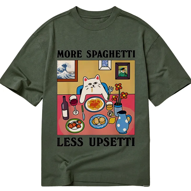 Modecanvas More Spaghetti Less Upsetti DTG Printing Classic T-Shirt-modecanvas