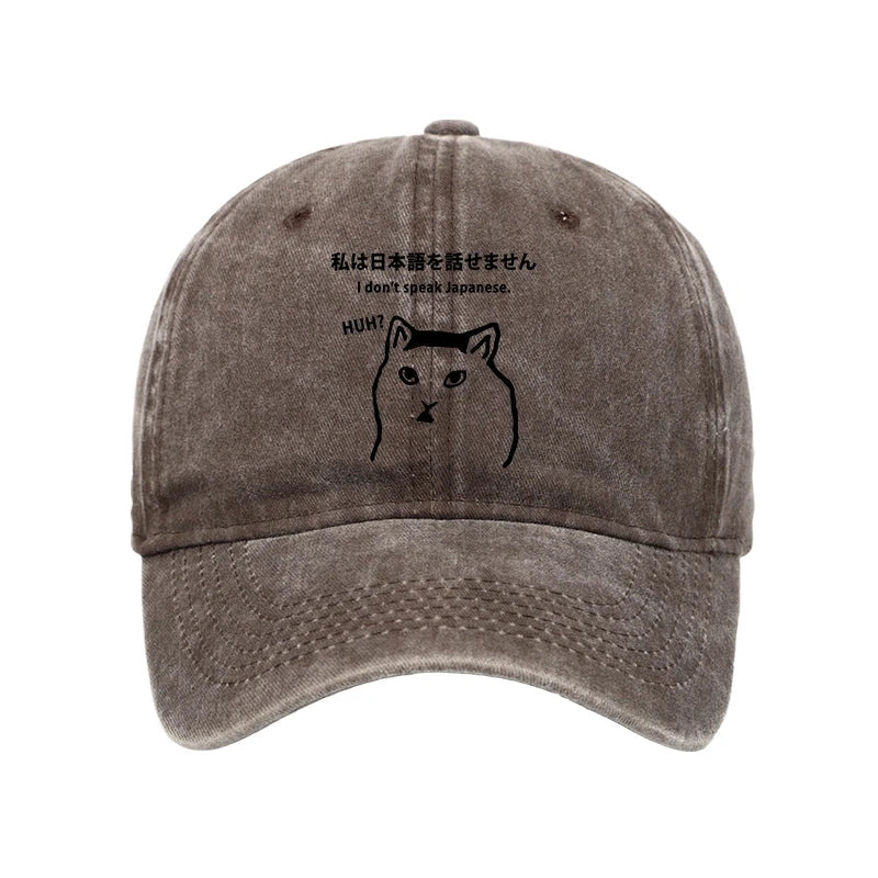 Modecanvas I Don't Speak Japanese Washed Cap-modecanvas