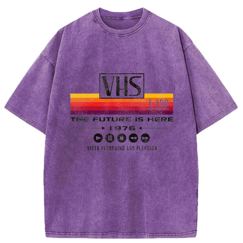 Modecanvas The Future Is Here Japanese Washed T-Shirt-modecanvas