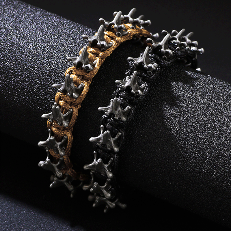 Modecanvas Dark Dragon Bone Braided Bracelet-modecanvas