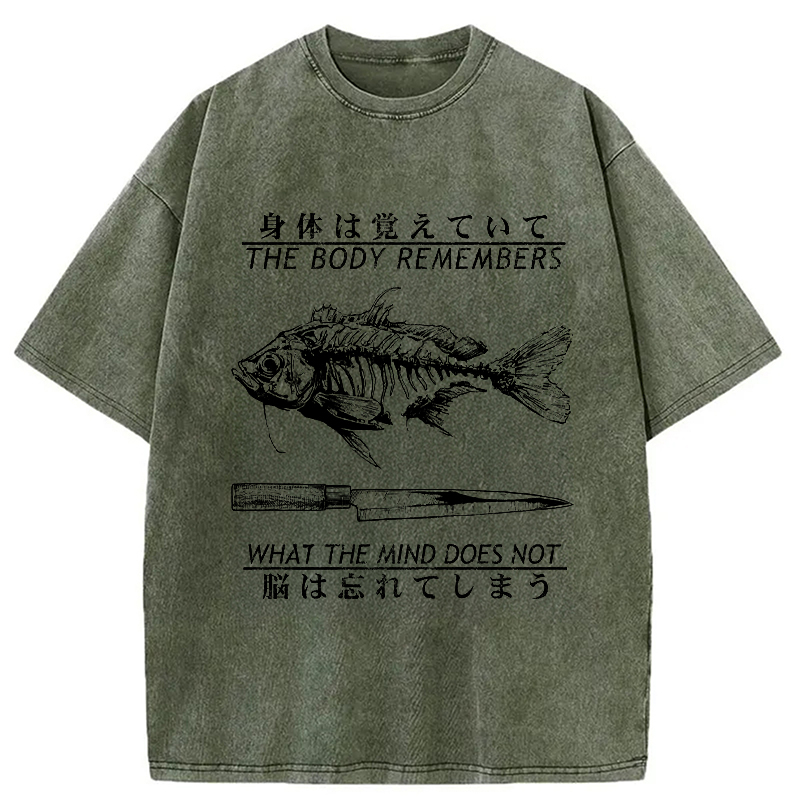 Modecanvas Unforgotten By The Body Washed T-Shirt