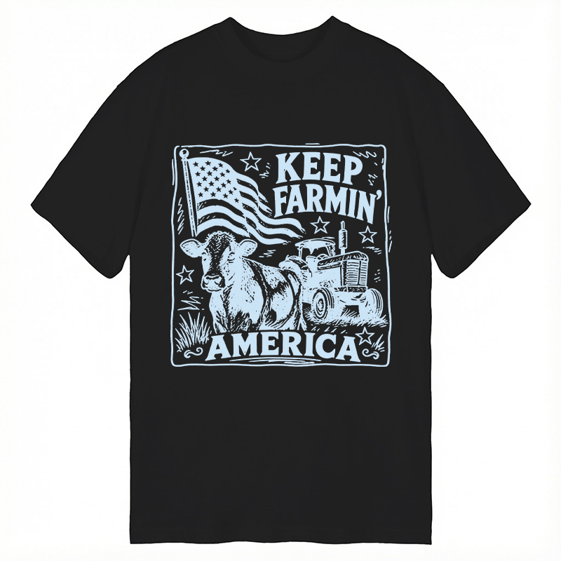 Modecanvas Keep Farmin DTG Printing Classic T-Shirt-modecanvas