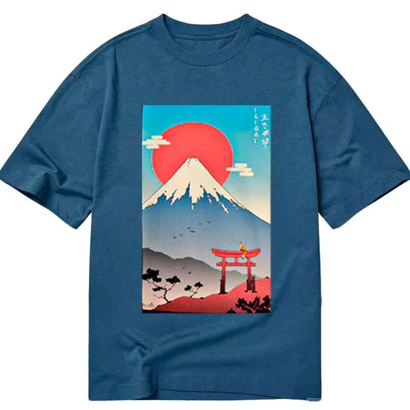Modecanvas Ikigai in Mt. Fuji DTG Printing Classic T-Shirt-modecanvas