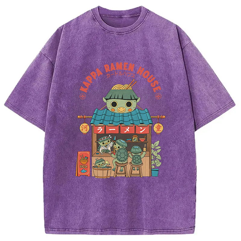 Modecanvas Kappa Ramen House DTG Printing Washed T-Shirt