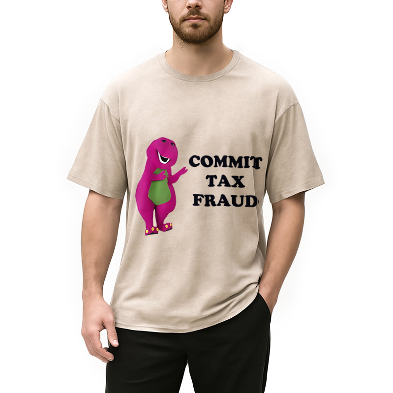 Modecanvas Commit Tax Fraud Meme Washed T-Shirt