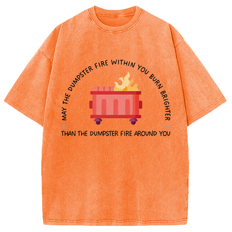 Modecanvas Burn Brighter Funny DTG Printing Washed T-Shirt