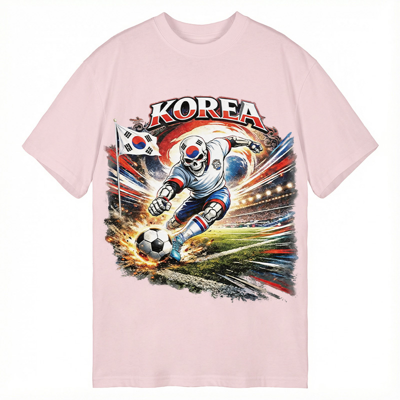 Modecanvas Korea Soccer Vintage DTG Printing Classic T-Shirt-modecanvas