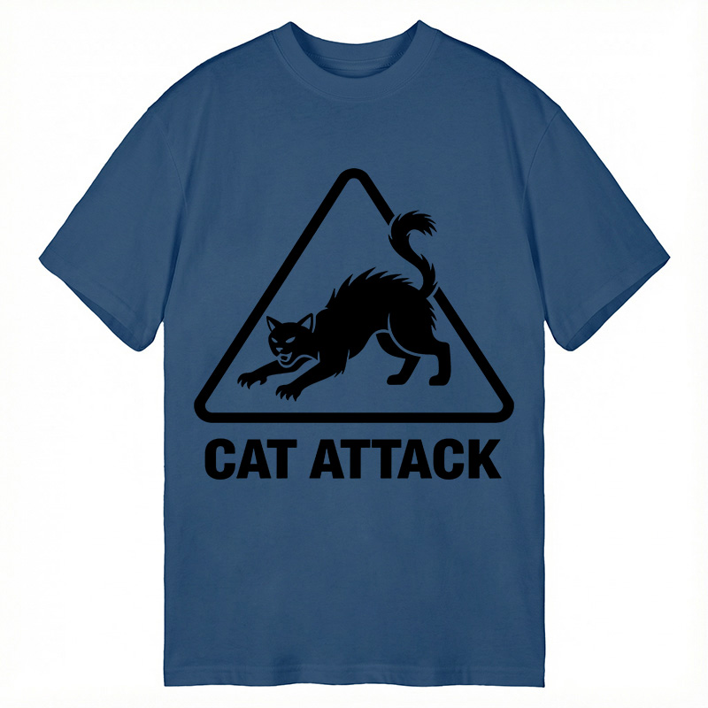 Modecanvas Cat Attack DTG Printing Classic T-Shirt-modecanvas
