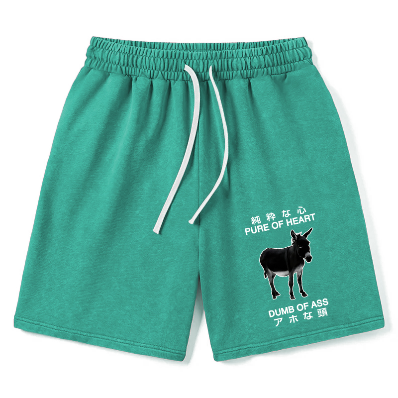 Modecanvas Pure Of Heart Dumb Of Ass Washed Shorts
