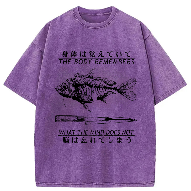 Modecanvas Unforgotten By The Body Washed T-Shirt